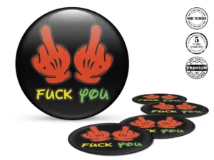 Wheel Emblems Style High-Quality Dome Labels